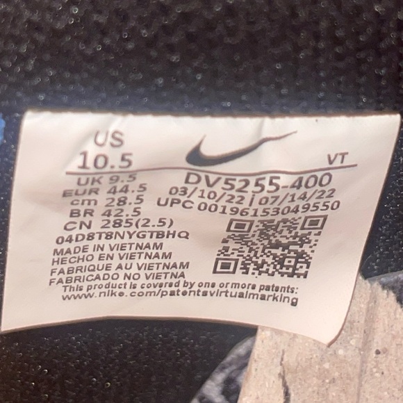 Nike Air Force 1 Low SP Undefeated Multi-Patent Total Orange Sneakers - Picture 8 of 10